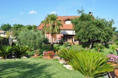 Le jardin à l'arrière de la Villa Del Sole